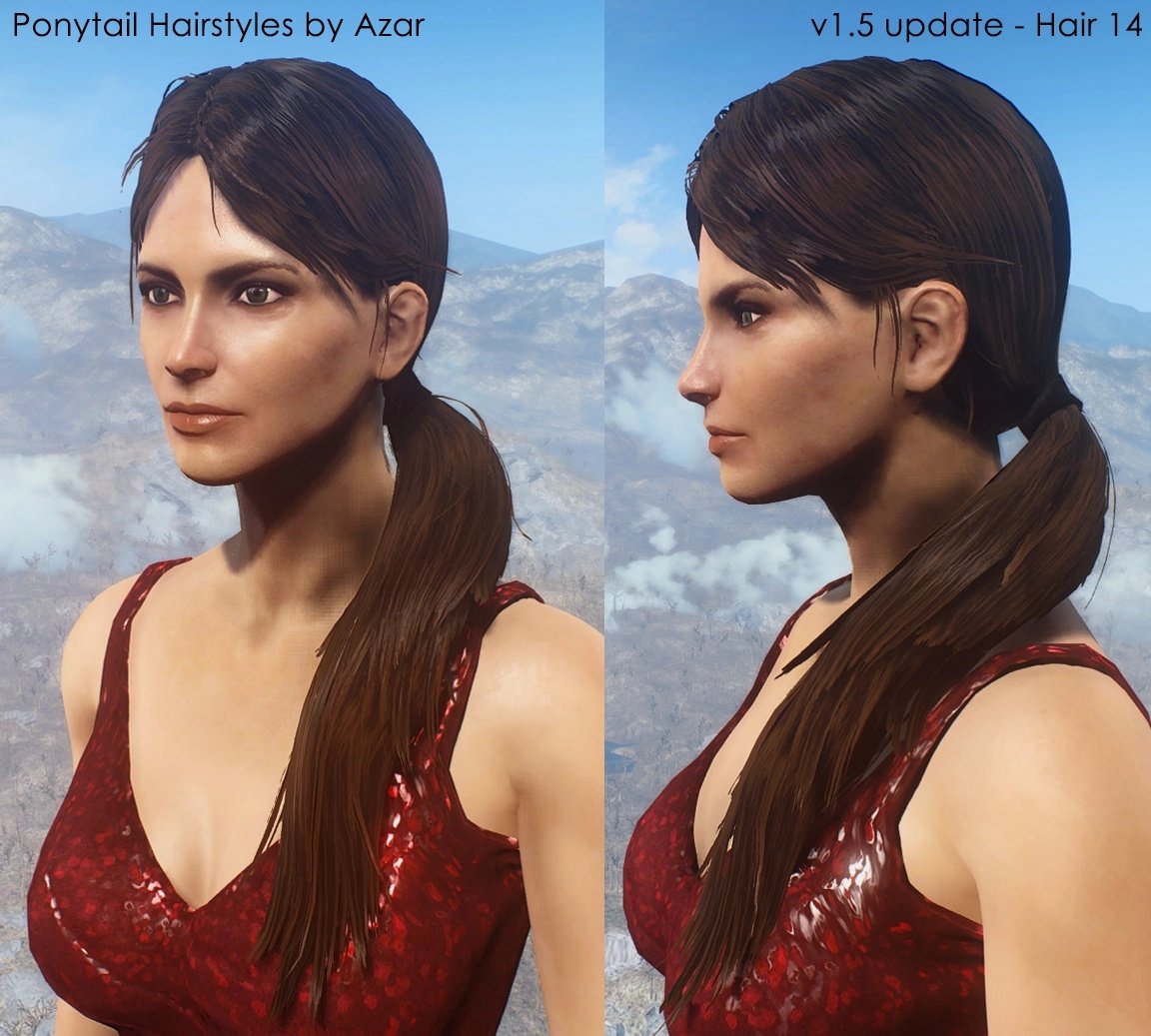 Fallout 4 ponytail hairstyles by azar фото 15