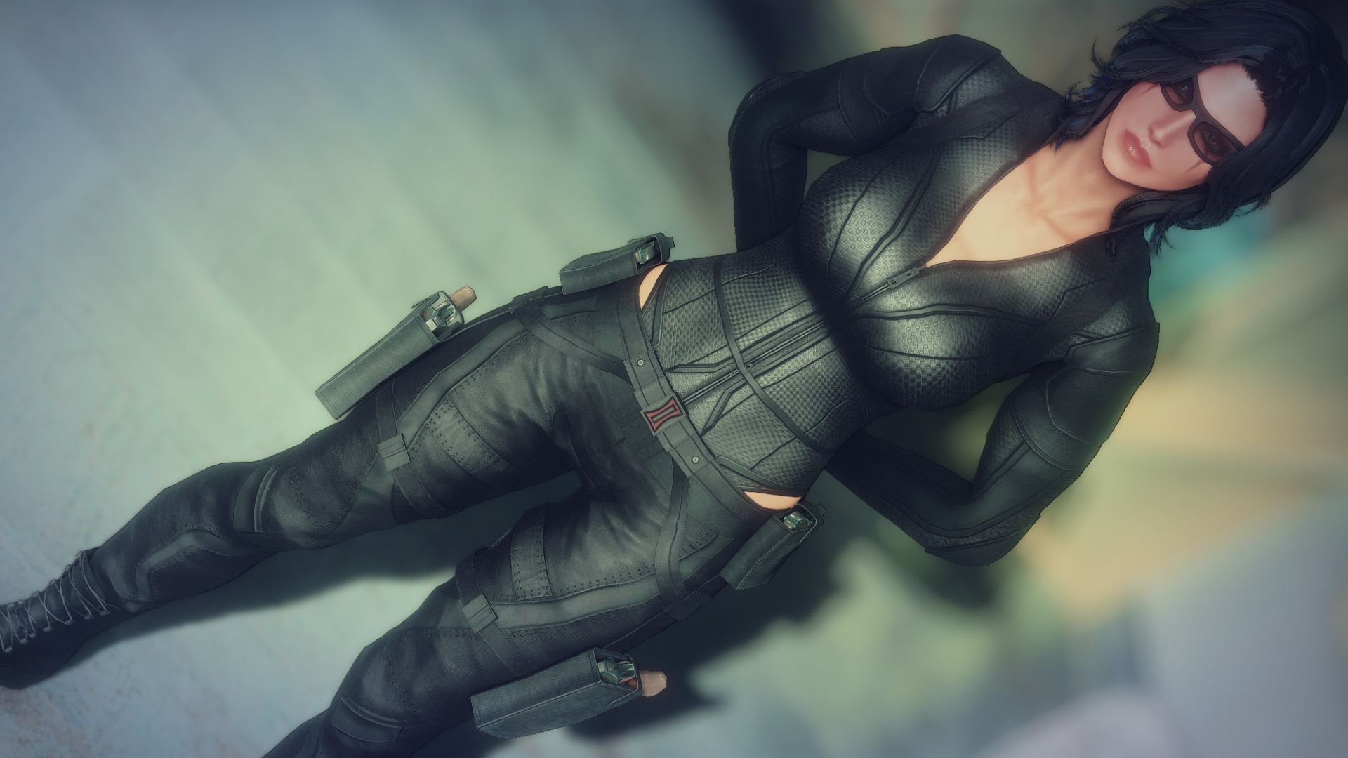 Костюм Черной вдовы / Black Widow Suit - CBBE - Body Slide миниатюра 3.
