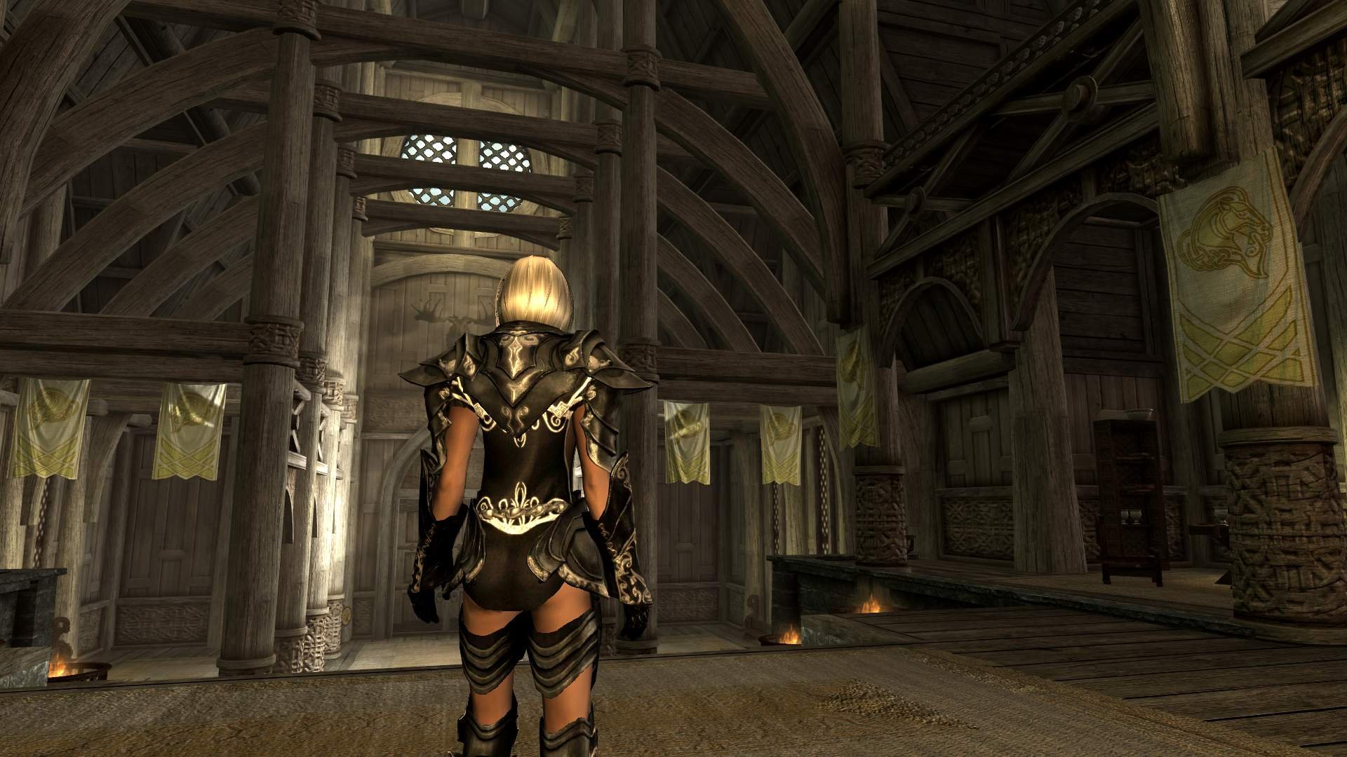 Revealing Ebony Cleric Armor / Эбонитовая броня для женского персонажа мини...