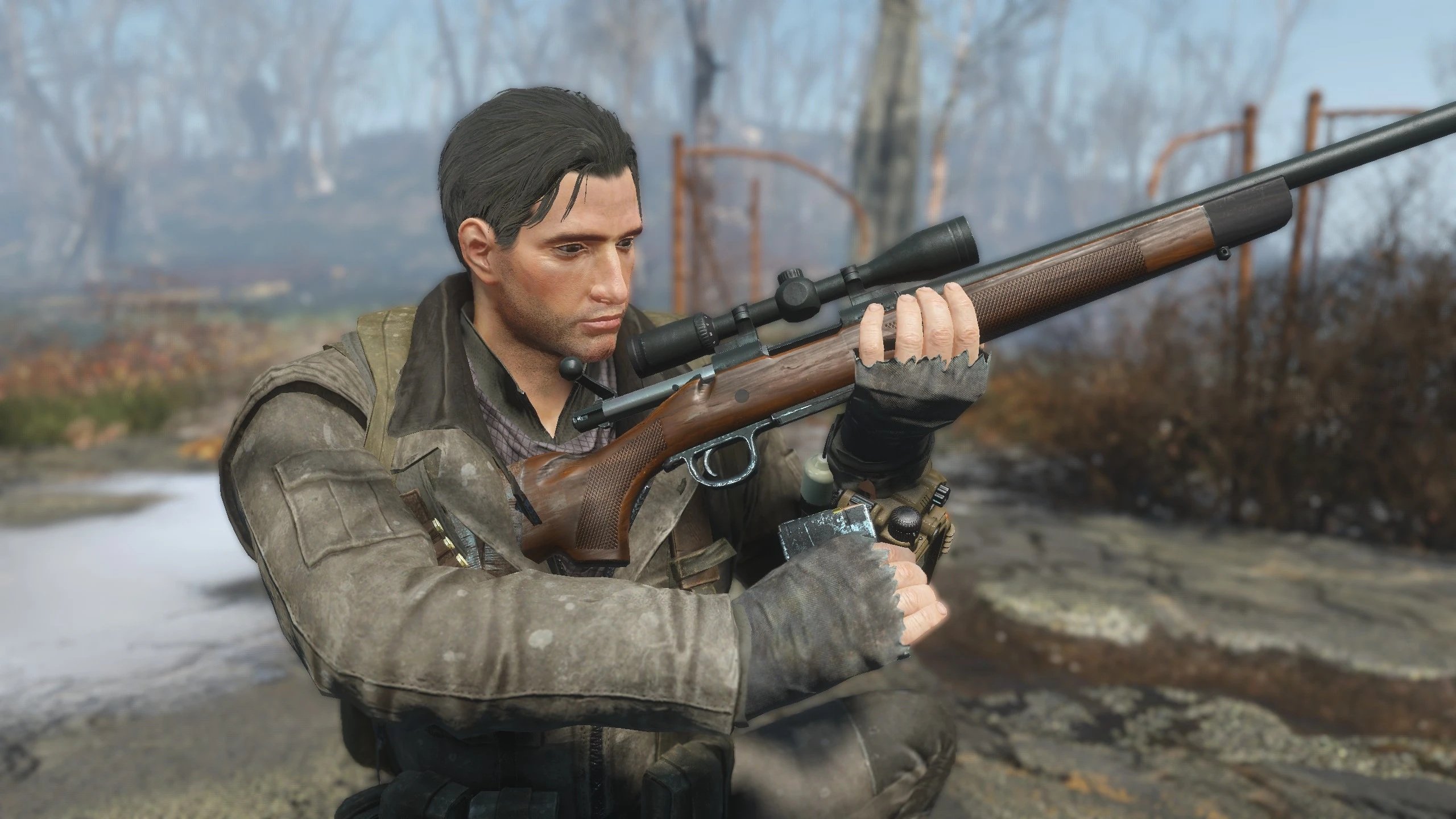 Fallout 4 hunting rifle right handed фото 5