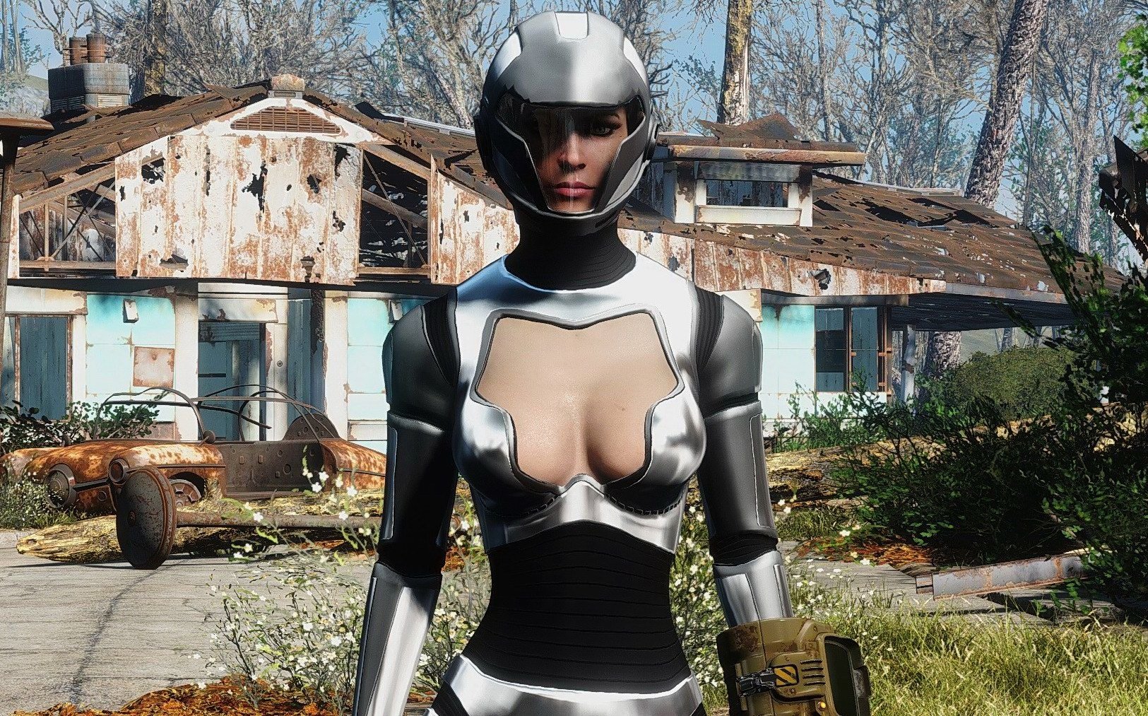 Fallout 4 cyberpunk одежда фото 100
