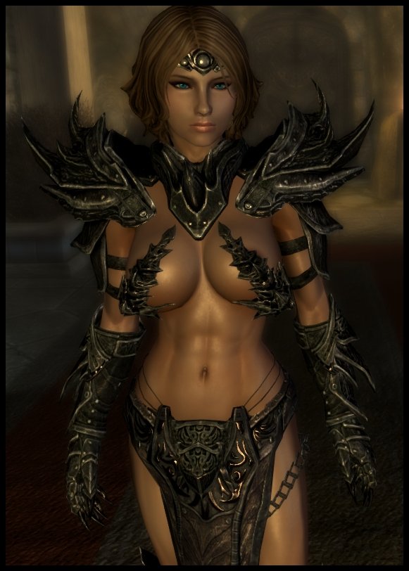 LustDesign - Female Daedric Armor Replacer \ Новый вариант даэдрической бро...