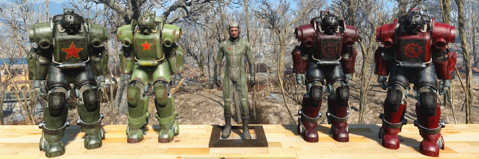 Fallout 4 power armor red фото 10