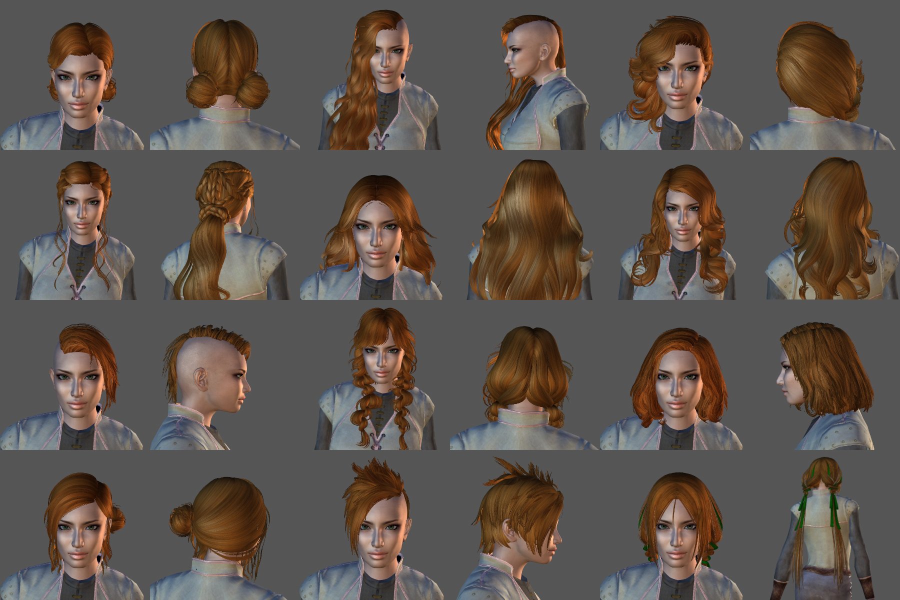 Fallout 4 ponytail hairstyles by azar v2 5a фото 62